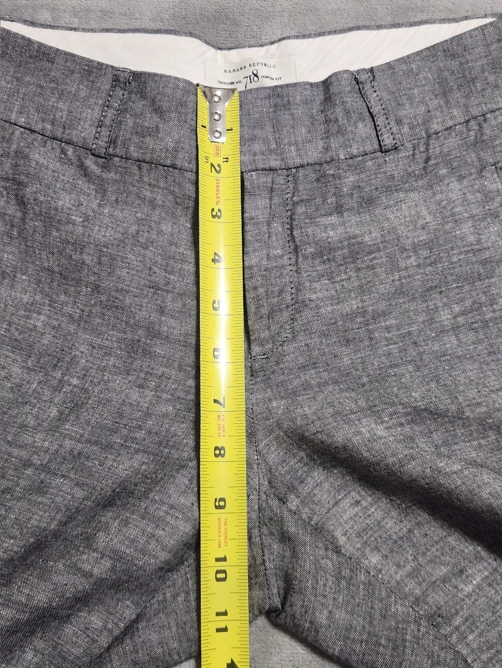 Banana Republic Martin Fit 718 Gray Linen Pants Size 2